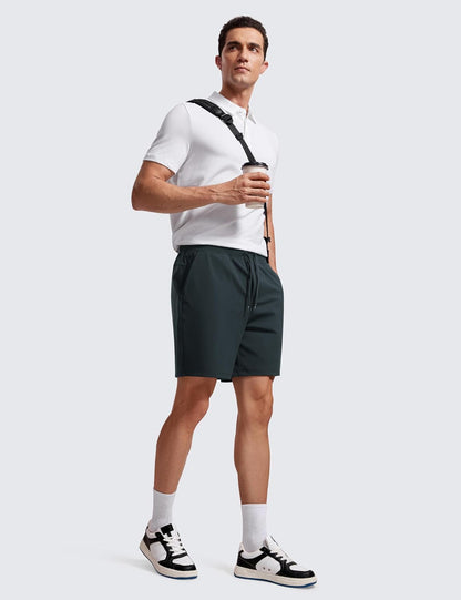 4-Way Stretch Workout Shorts 7" | Wrinkle-Free, Premium Soft, Casual, Pockets, for Men