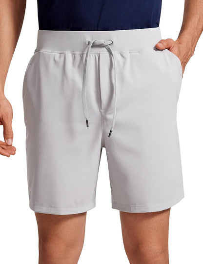 4-Way Stretch Workout Shorts 7" | Wrinkle-Free, Premium Soft, Casual, Pockets, for Men