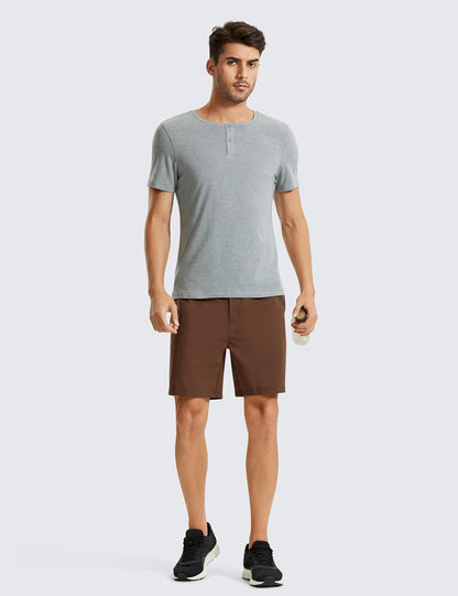 4-Way Stretch Workout Shorts 7" | Wrinkle-Free, Premium Soft, Casual, Pockets, for Men