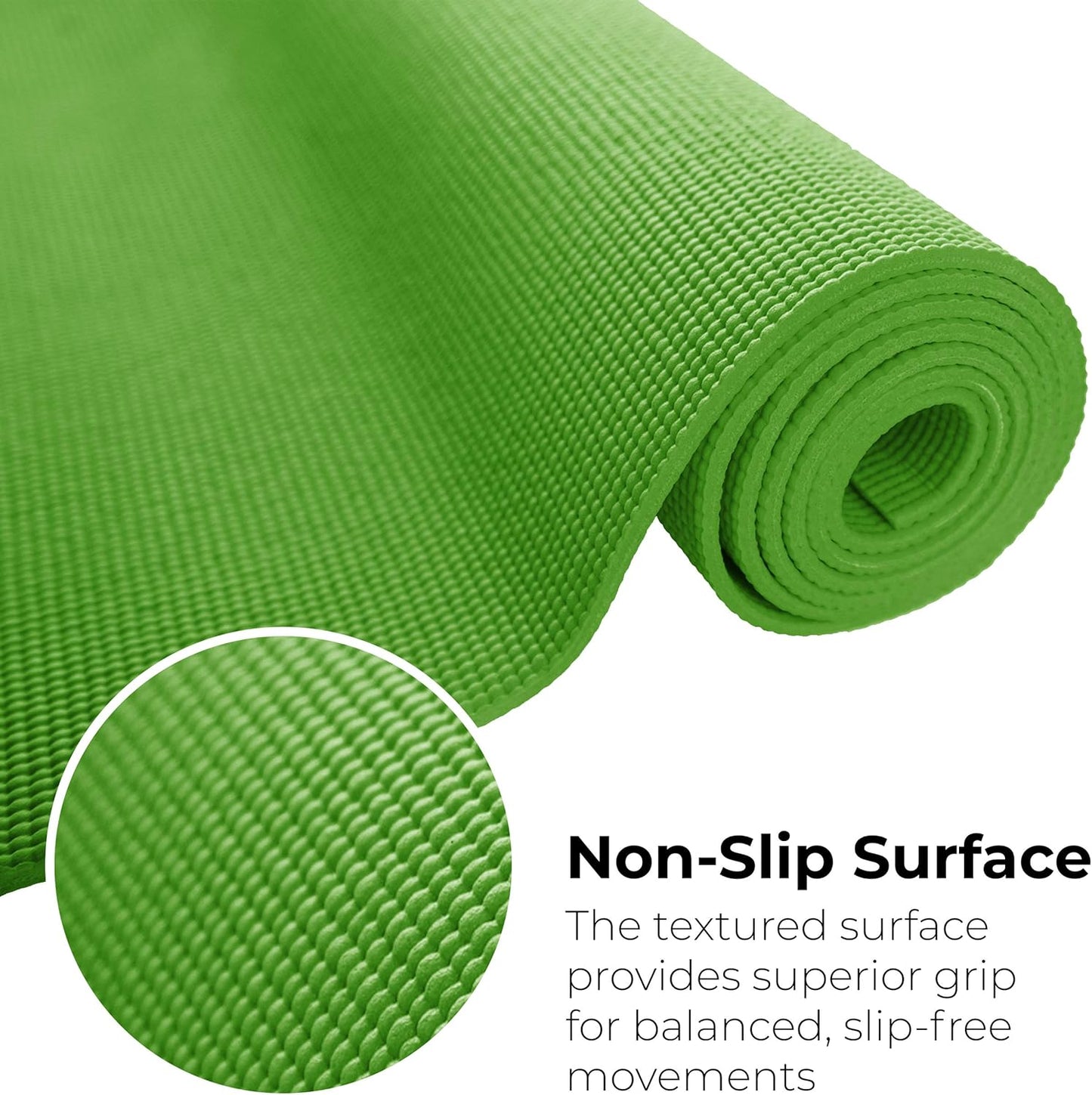 Bulk Yoga Mats, 10 Pack, 4mm Thick, 68x24in