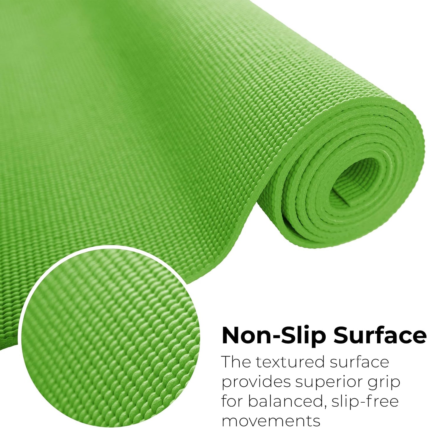 Bulk Yoga Mats, 10 Pack, 4mm Thick, 68x24in
