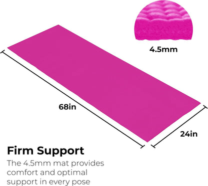 Bulk Yoga Mats, 10 Pack, 4mm Thick, 68x24in
