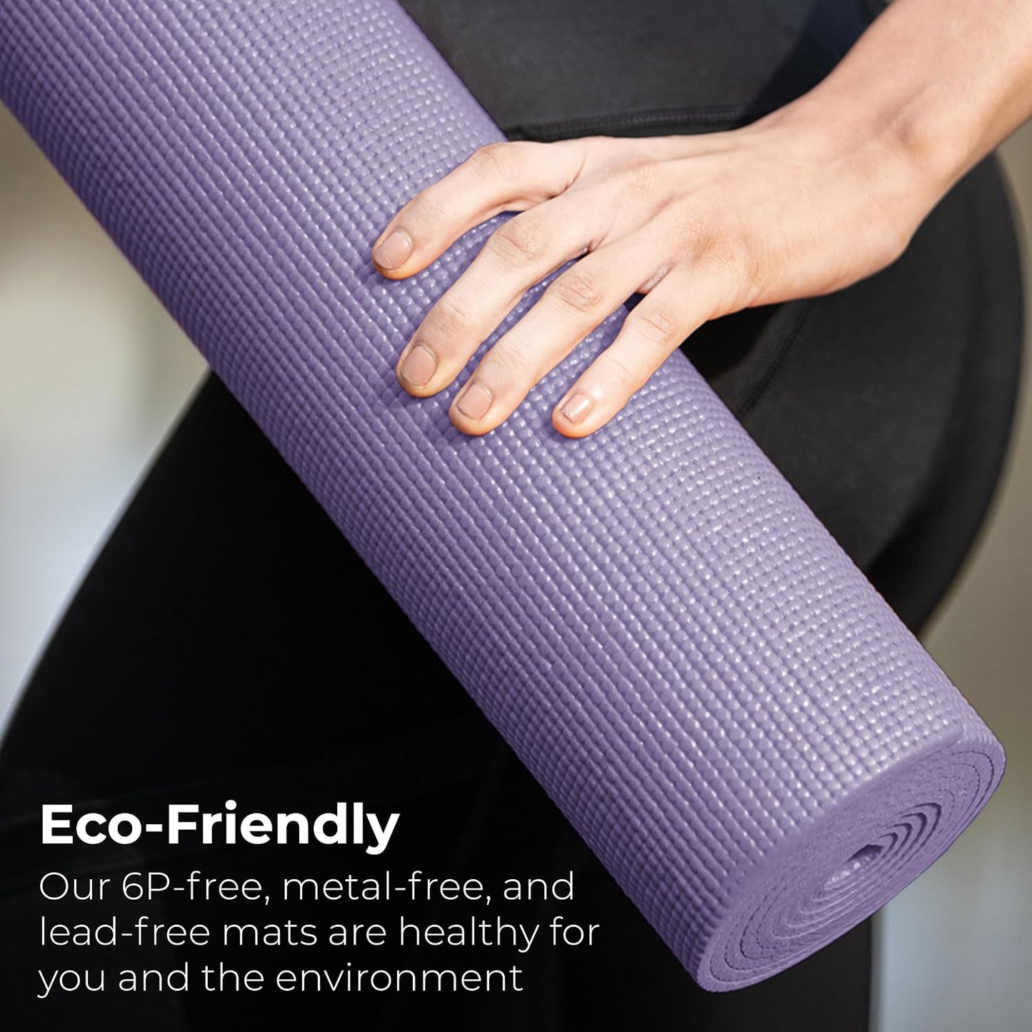 Bulk Yoga Mats, 10 Pack, 4mm Thick, 68x24in