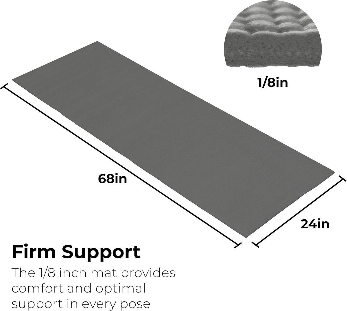 Bulk Yoga Mats, 10 Pack, 4mm Thick, 68x24in