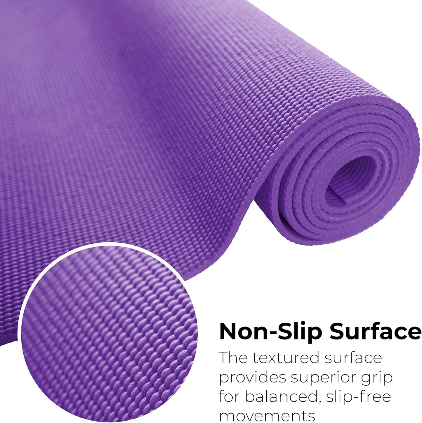 Bulk Yoga Mats, 10 Pack, 4mm Thick, 68x24in