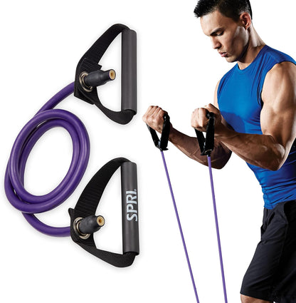 Xertube Resistance Bands with Handles – All Exercise Cords Sold Separately with Home Gym Workout Fitness Door Anchor Attachment Option