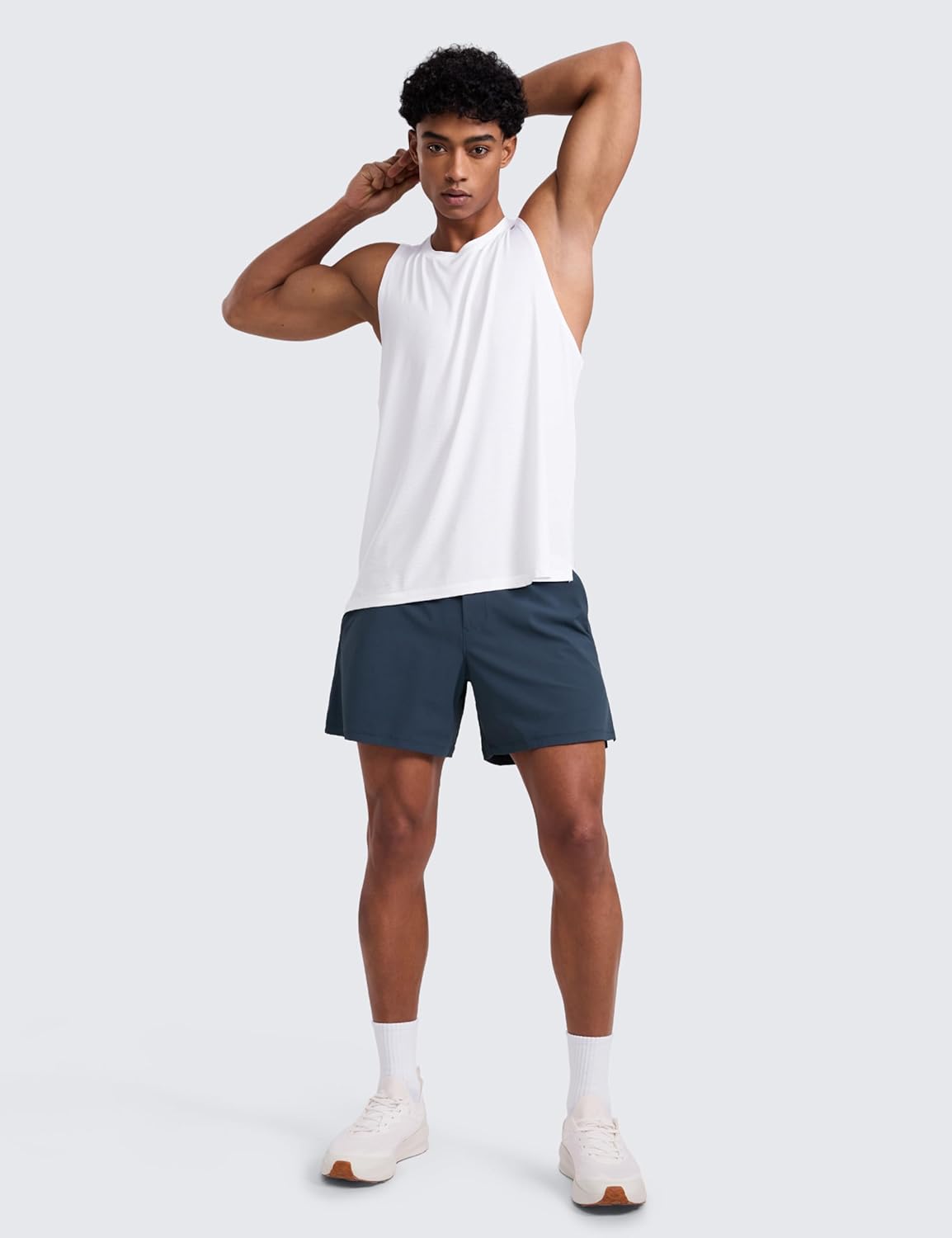 Mens Texture Training Shorts 5" - Side Split Quick Dry Lightweight for Workout Running with Zipper Pocket