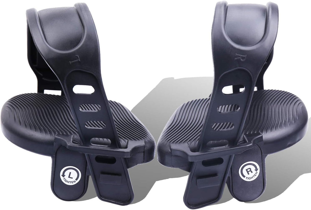 Stationary Bike Pedals - 1 Pair 9/16" Recumbent Exercise Bike Pedals wih 2pcs Strips Widened, Fits Sunlite Flat Form Exerciser Equipment & Spinning Exercise Bike Bicycle Home & Gym (NEW-9/16)