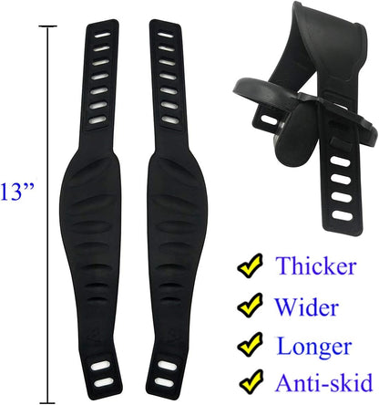 Stationary Bike Pedals - 1 Pair 9/16" Recumbent Exercise Bike Pedals wih 2pcs Strips Widened, Fits Sunlite Flat Form Exerciser Equipment & Spinning Exercise Bike Bicycle Home & Gym (NEW-9/16)