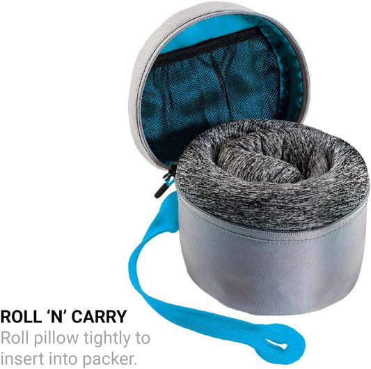 Universal Travel Pillow Packer, Roll to Fit, Blue