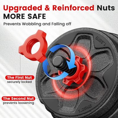 Adjustable Dumbbell Set, 20/33/45/70/90lbs Free Weight Set with Connector, 4 in1 Dumbbells Set Used as Barbell, Kettlebells, Push up Stand, Weight Set for Home Gym Suitable Men/Women