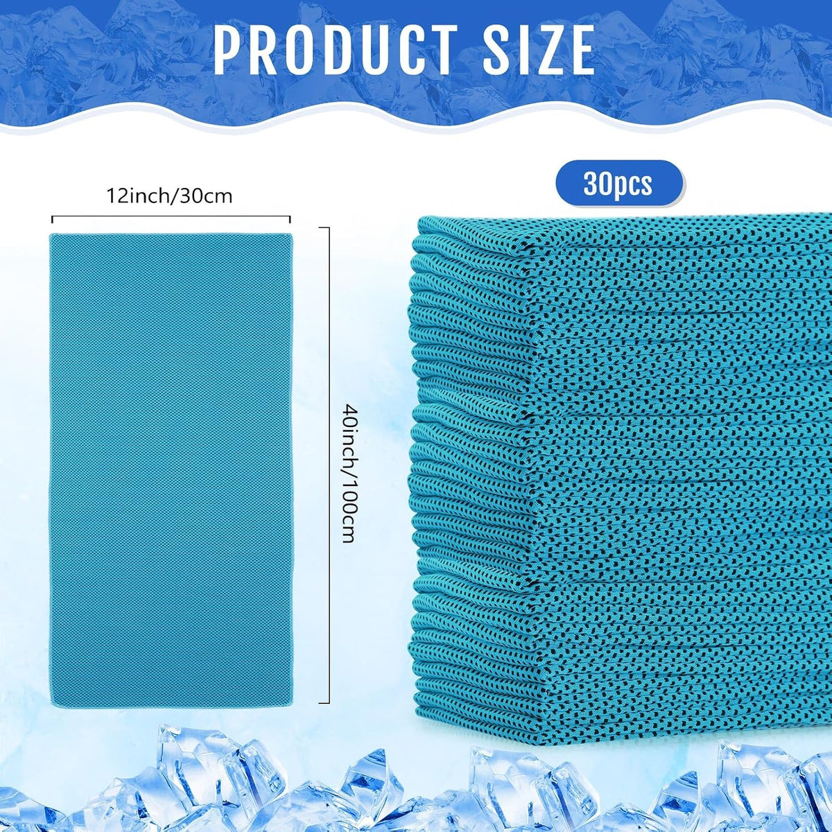 30 Pack Cooling Towels 40"x12"