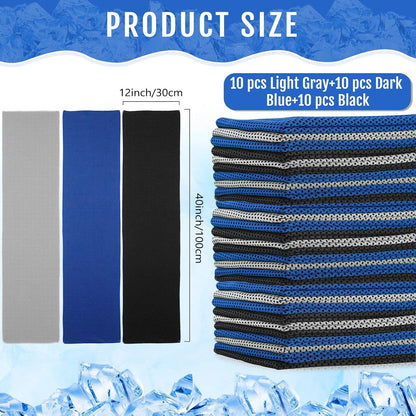 30 Pack Cooling Towels 40"x12"