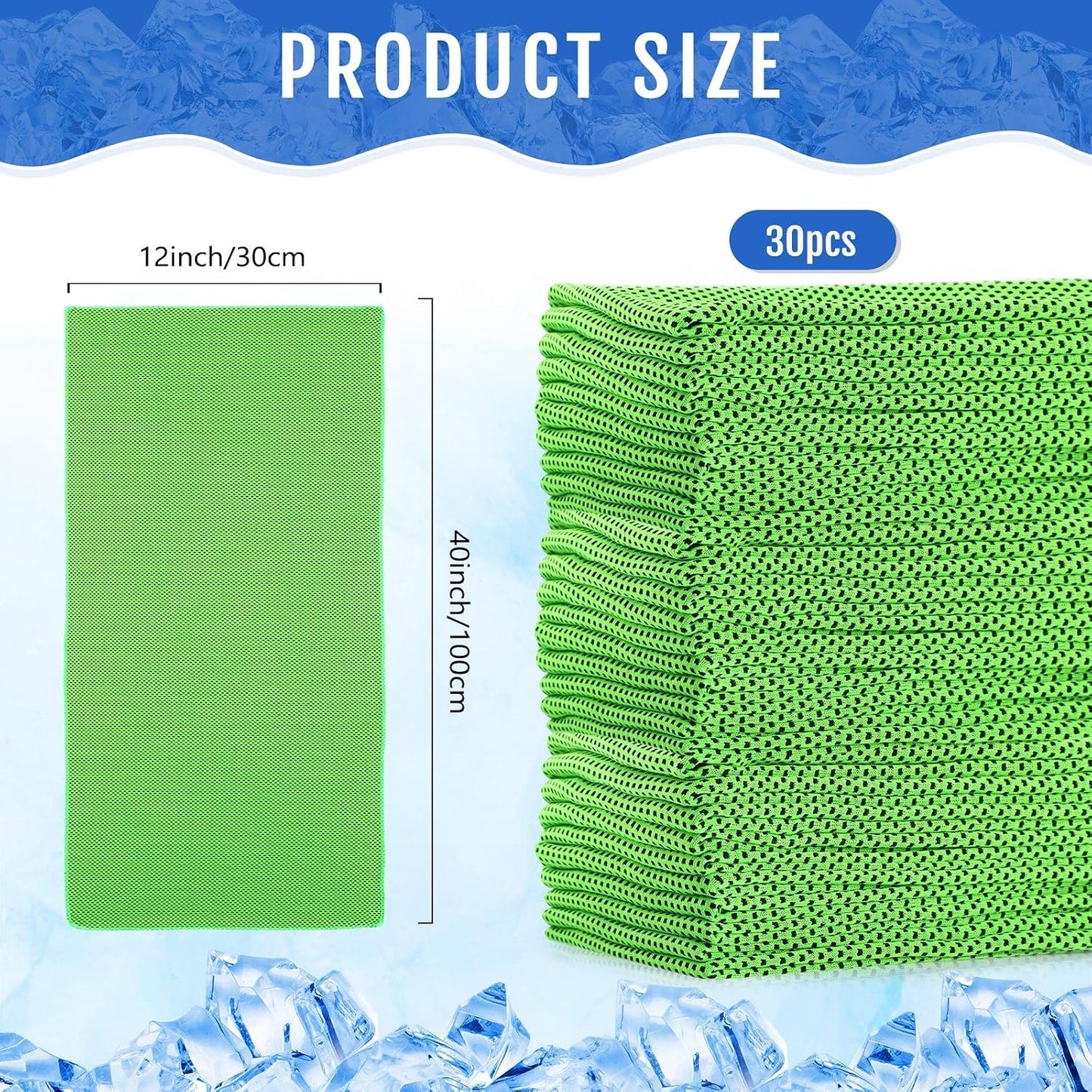 30 Pack Cooling Towels 40"x12"