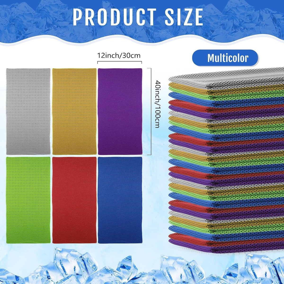 30 Pack Cooling Towels 40"x12"