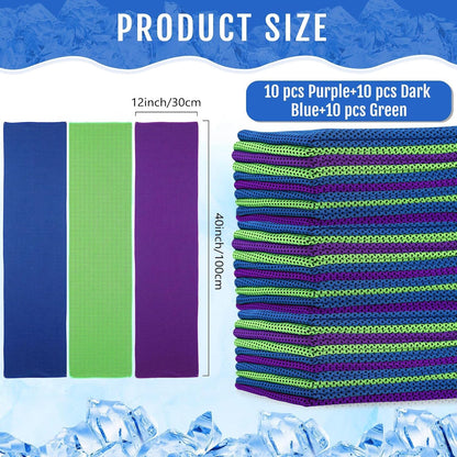 30 Pack Cooling Towels 40"x12"