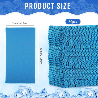 30 Pack Cooling Towels 40"x12"