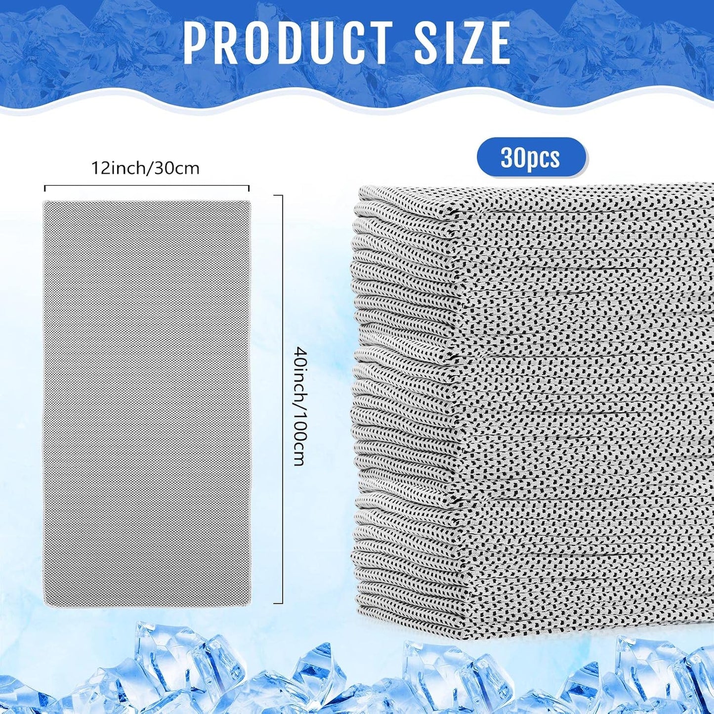 30 Pack Cooling Towels 40"x12"