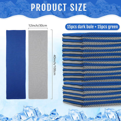 30 Pack Cooling Towels 40"x12"