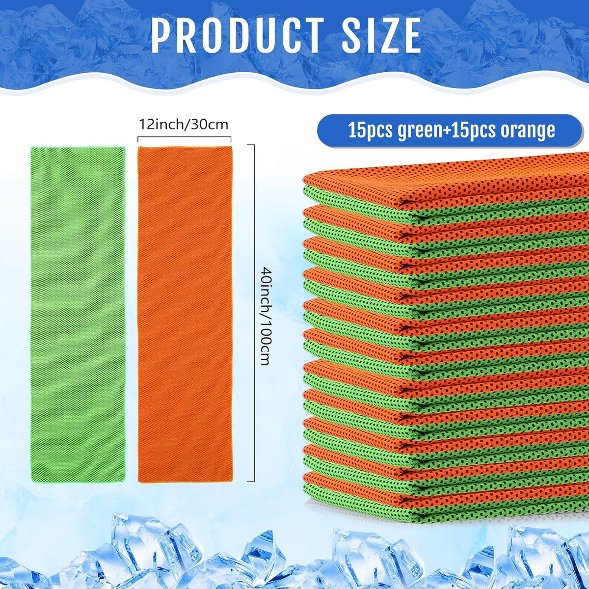30 Pack Cooling Towels 40"x12"