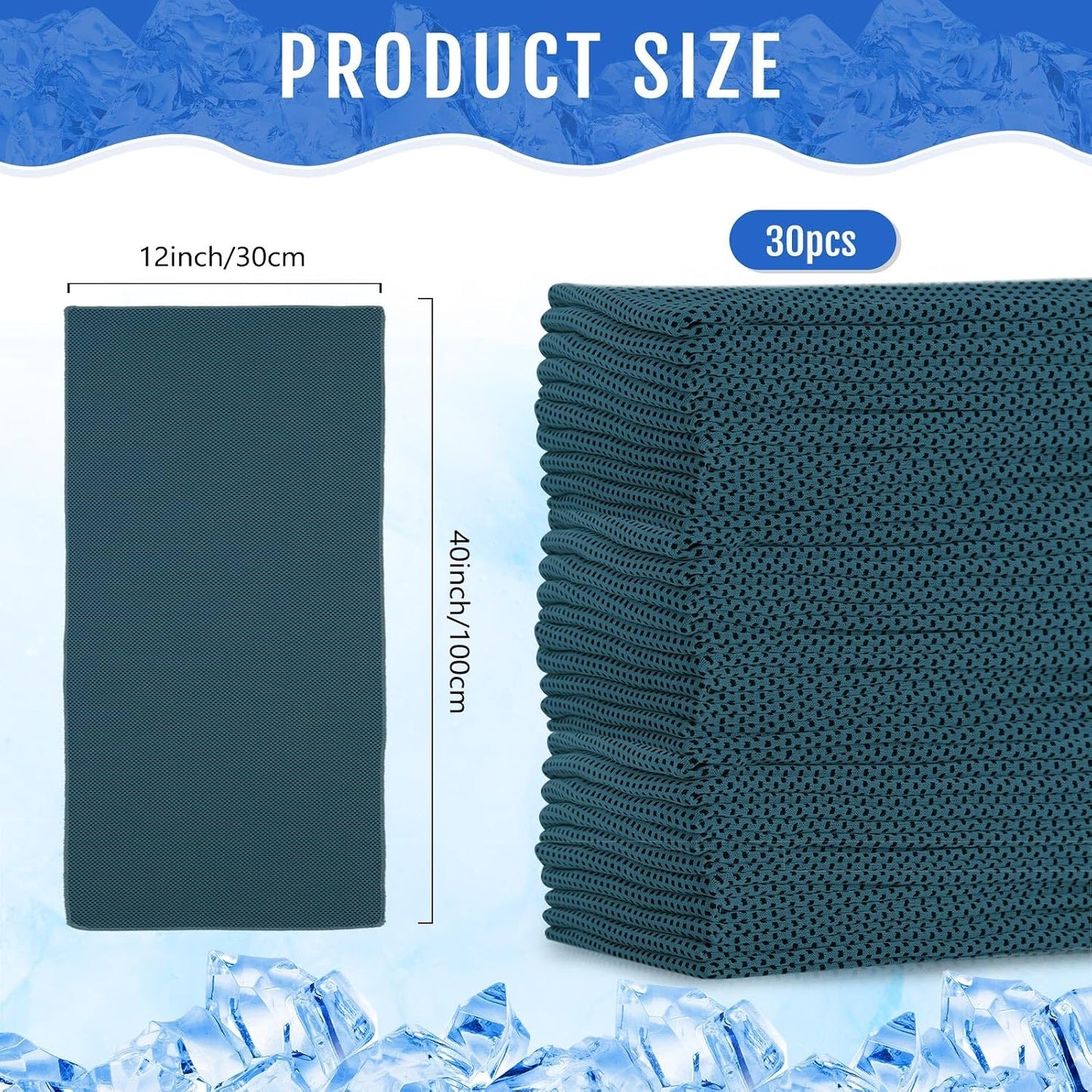 30 Pack Cooling Towels 40"x12"