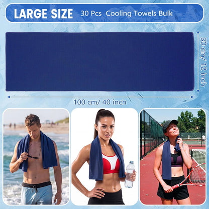 30 Pack Cooling Towels 40"x12"