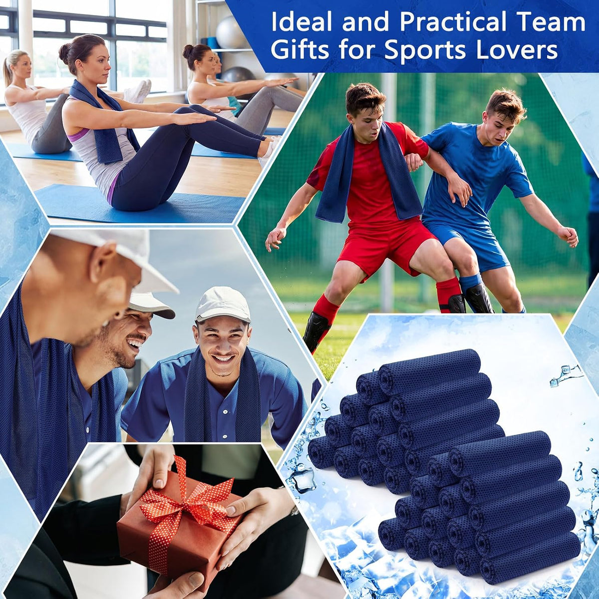 30 Pack Cooling Towels 40"x12"