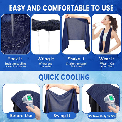 30 Pack Cooling Towels 40"x12"