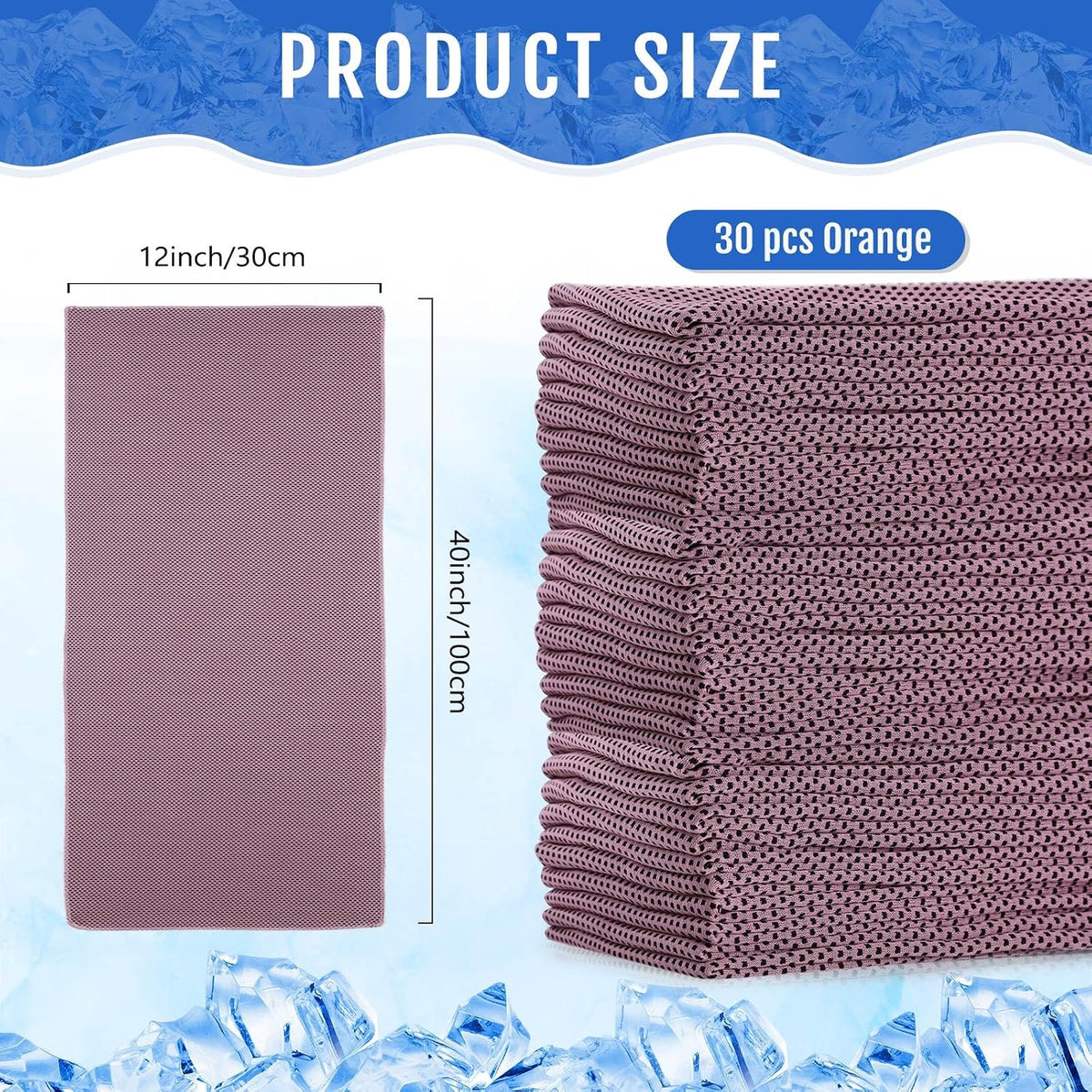 30 Pack Cooling Towels 40"x12"