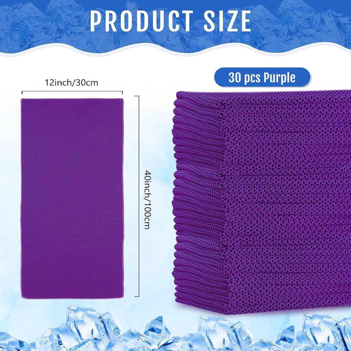 30 Pack Cooling Towels 40"x12"