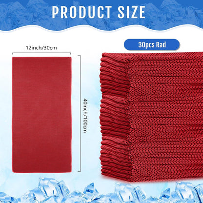 30 Pack Cooling Towels 40"x12"