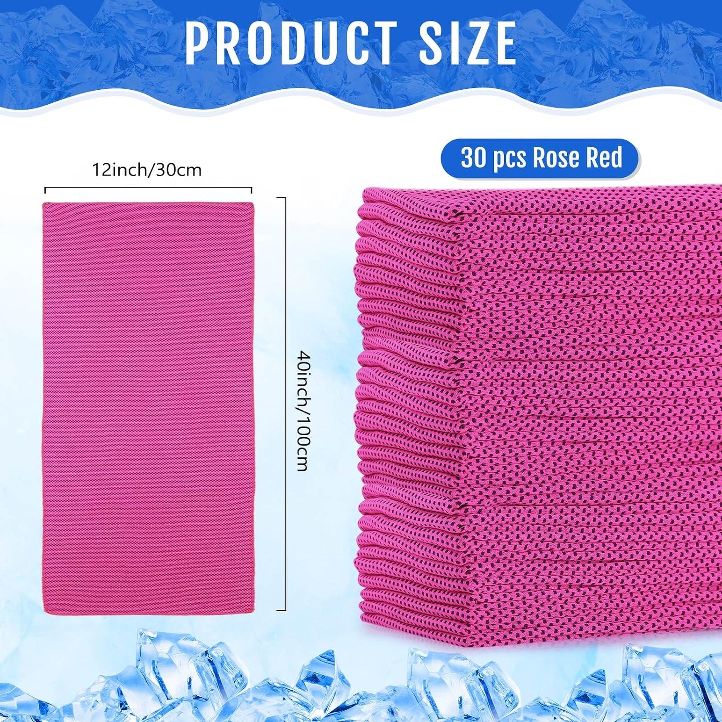 30 Pack Cooling Towels 40"x12"