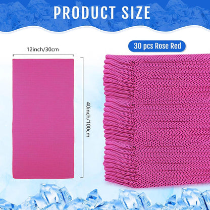 30 Pack Cooling Towels 40"x12"