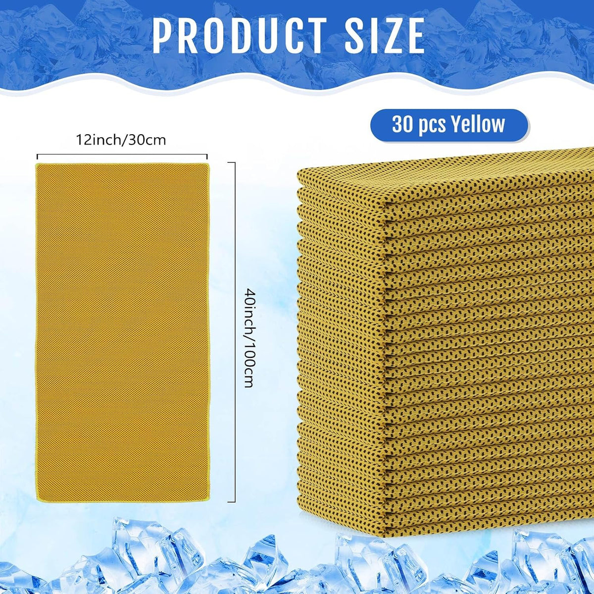 30 Pack Cooling Towels 40"x12"