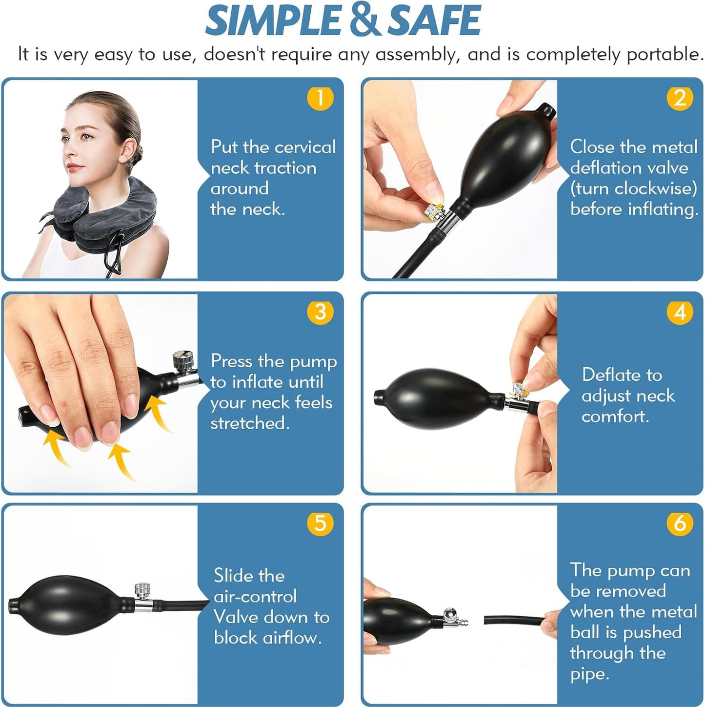 Neck Stretcher, Neck Traction Device for Instant Neck Pain Relief
