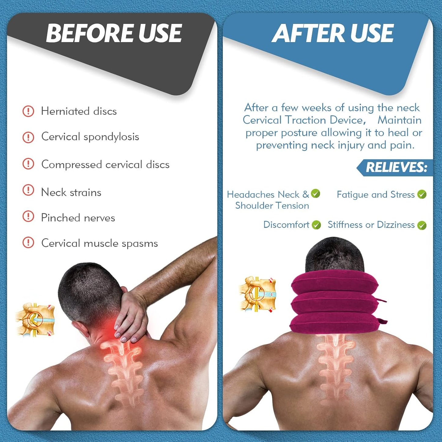 Neck Stretcher, Neck Traction Device for Instant Neck Pain Relief