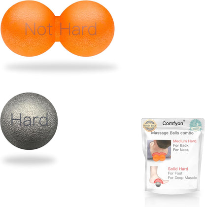 Plantar Fasciitis Relief Massage Ball – Lacrosse Ball, Foot Massage Roller & Myofascial Release Ball for Foot Pain, Trigger Point Therapy, Hard Ball for Deep Tissue & Fascia Massage