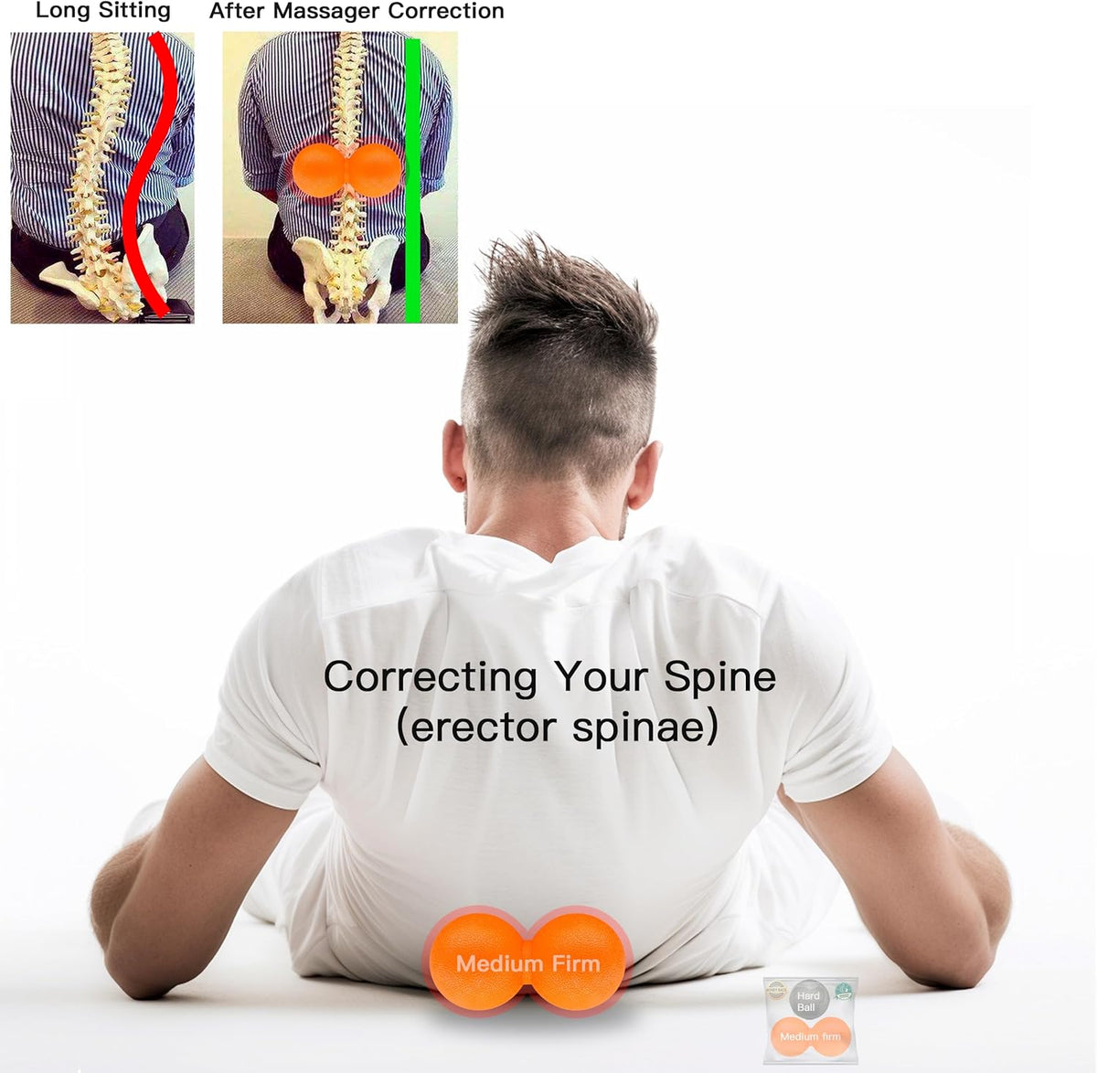 Plantar Fasciitis Relief Massage Ball – Lacrosse Ball, Foot Massage Roller & Myofascial Release Ball for Foot Pain, Trigger Point Therapy, Hard Ball for Deep Tissue & Fascia Massage