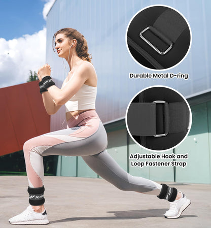 Ankle Weights A Pair of 1/2/3/4/6/8/10/12/20 LBS Wrist Leg Arm Weights for Women Men with Adjustable Straps, Strength weighted for Physical Therapy Running Walking Home Fitness Gym Workout Weight Loss