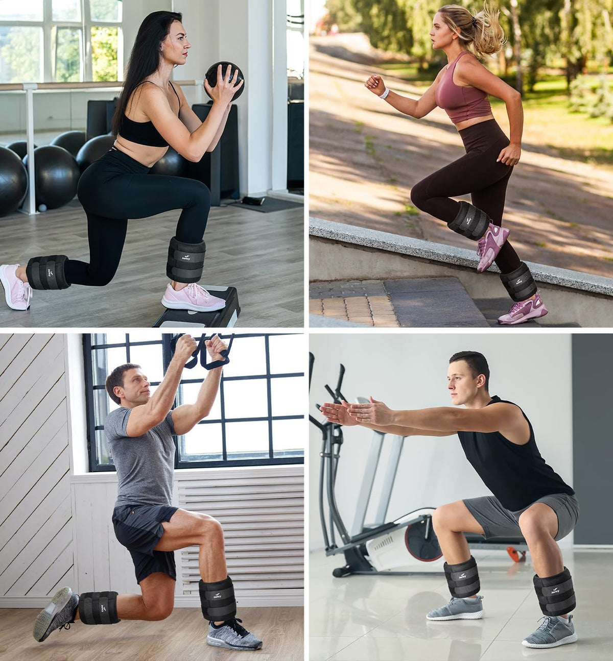 Ankle Weights A Pair of 1/2/3/4/6/8/10/12/20 LBS Wrist Leg Arm Weights for Women Men with Adjustable Straps, Strength weighted for Physical Therapy Running Walking Home Fitness Gym Workout Weight Loss
