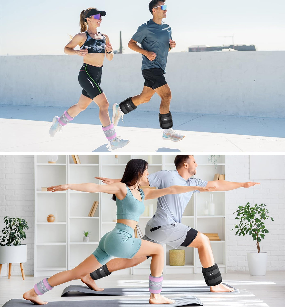 Ankle Weights A Pair of 1/2/3/4/6/8/10/12/20 LBS Wrist Leg Arm Weights for Women Men with Adjustable Straps, Strength weighted for Physical Therapy Running Walking Home Fitness Gym Workout Weight Loss