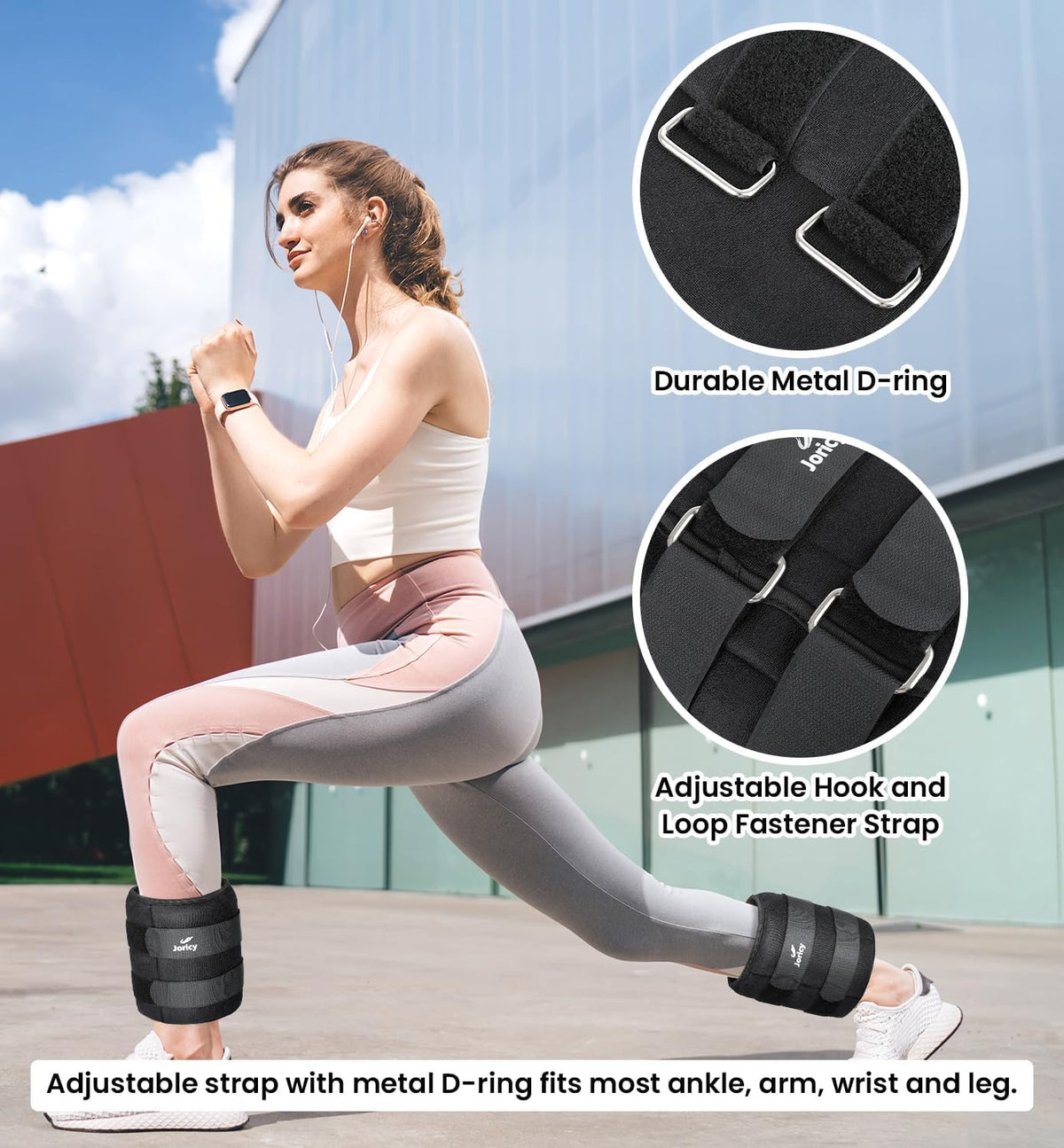 Ankle Weights A Pair of 1/2/3/4/6/8/10/12/20 LBS Wrist Leg Arm Weights for Women Men with Adjustable Straps, Strength weighted for Physical Therapy Running Walking Home Fitness Gym Workout Weight Loss