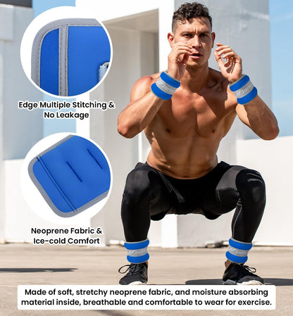 Ankle Weights A Pair of 1/2/3/4/6/8/10/12/20 LBS Wrist Leg Arm Weights for Women Men with Adjustable Straps, Strength weighted for Physical Therapy Running Walking Home Fitness Gym Workout Weight Loss