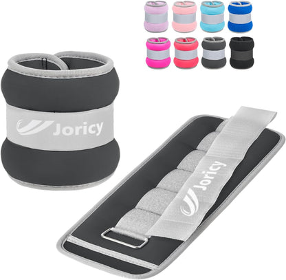 Ankle Weights A Pair of 1/2/3/4/6/8/10/12/20 LBS Wrist Leg Arm Weights for Women Men with Adjustable Straps, Strength weighted for Physical Therapy Running Walking Home Fitness Gym Workout Weight Loss