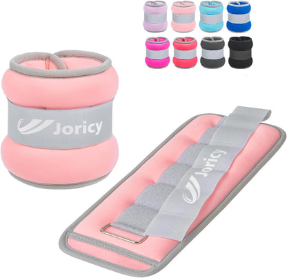 Ankle Weights A Pair of 1/2/3/4/6/8/10/12/20 LBS Wrist Leg Arm Weights for Women Men with Adjustable Straps, Strength weighted for Physical Therapy Running Walking Home Fitness Gym Workout Weight Loss