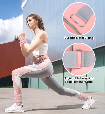 Ankle Weights A Pair of 1/2/3/4/6/8/10/12/20 LBS Wrist Leg Arm Weights for Women Men with Adjustable Straps, Strength weighted for Physical Therapy Running Walking Home Fitness Gym Workout Weight Loss