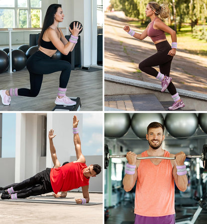 Ankle Weights A Pair of 1/2/3/4/6/8/10/12/20 LBS Wrist Leg Arm Weights for Women Men with Adjustable Straps, Strength weighted for Physical Therapy Running Walking Home Fitness Gym Workout Weight Loss