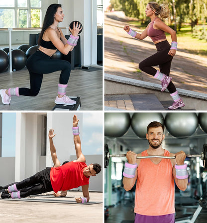 Ankle Weights A Pair of 1/2/3/4/6/8/10/12/20 LBS Wrist Leg Arm Weights for Women Men with Adjustable Straps, Strength weighted for Physical Therapy Running Walking Home Fitness Gym Workout Weight Loss
