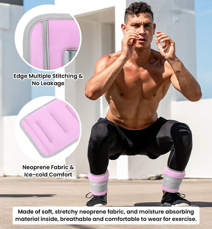Ankle Weights A Pair of 1/2/3/4/6/8/10/12/20 LBS Wrist Leg Arm Weights for Women Men with Adjustable Straps, Strength weighted for Physical Therapy Running Walking Home Fitness Gym Workout Weight Loss