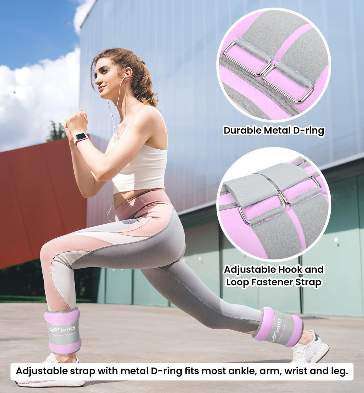 Ankle Weights A Pair of 1/2/3/4/6/8/10/12/20 LBS Wrist Leg Arm Weights for Women Men with Adjustable Straps, Strength weighted for Physical Therapy Running Walking Home Fitness Gym Workout Weight Loss